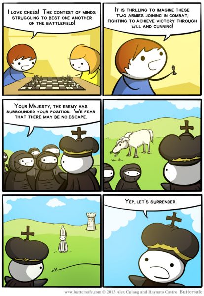 Buttersafe chess comic