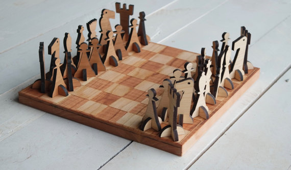 Wooden chess set